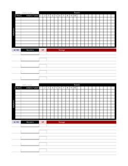 Initiative Sheet